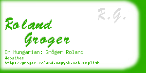 roland groger business card
